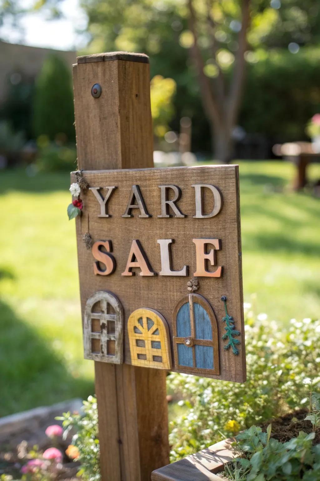 Engage and entice with a touch of craftsmanship: Discover the art of interactive yard sale signs.