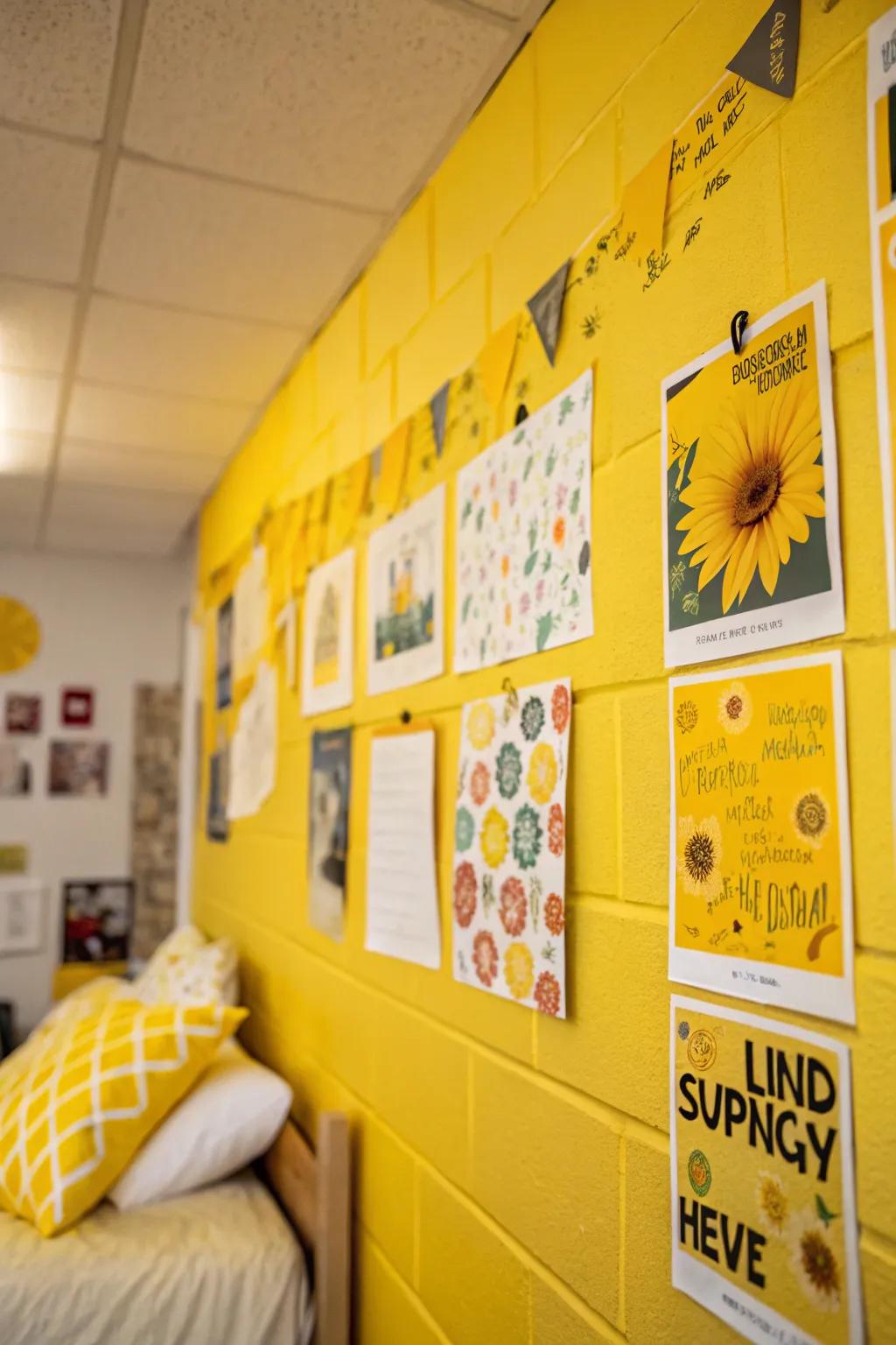 Custom yellow posters bring personal flair to your walls.