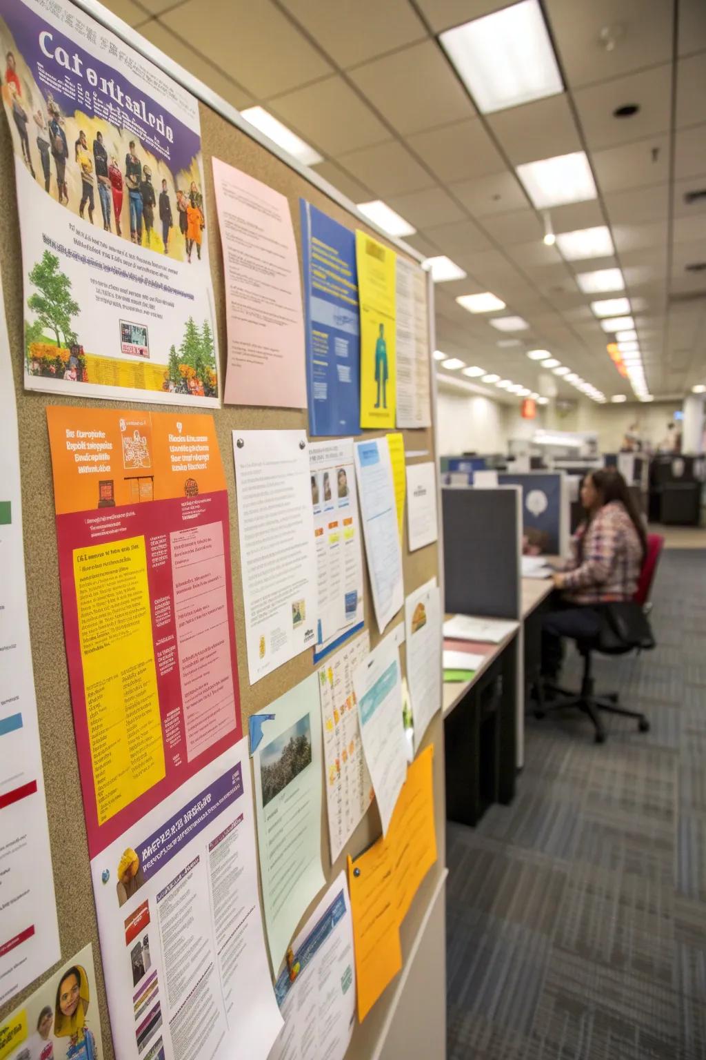 A community board keeps everyone connected and informed.