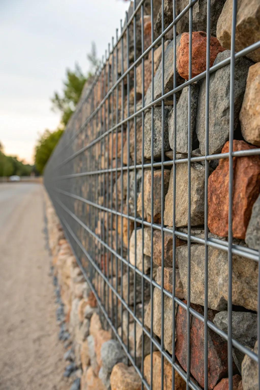 Elevate your outdoor aesthetics with a striking gabion wall fence—where craftsmanship meets modern design.