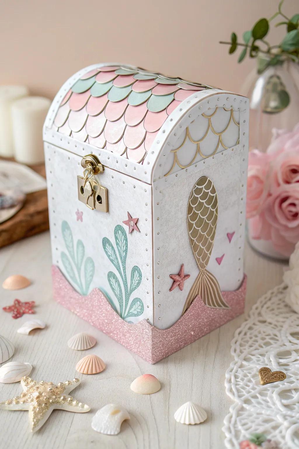 Enchant your Valentine's Day with this mystical mermaid box, crafted for elegance and whimsy.