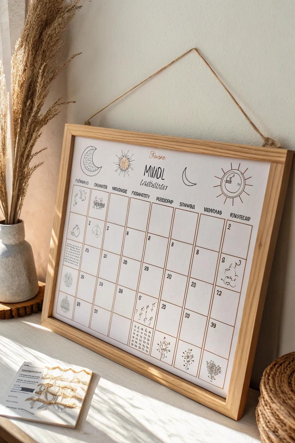 Reflect on your month with a touch of minimalist elegance - track your moods and weather changes effortlessly.