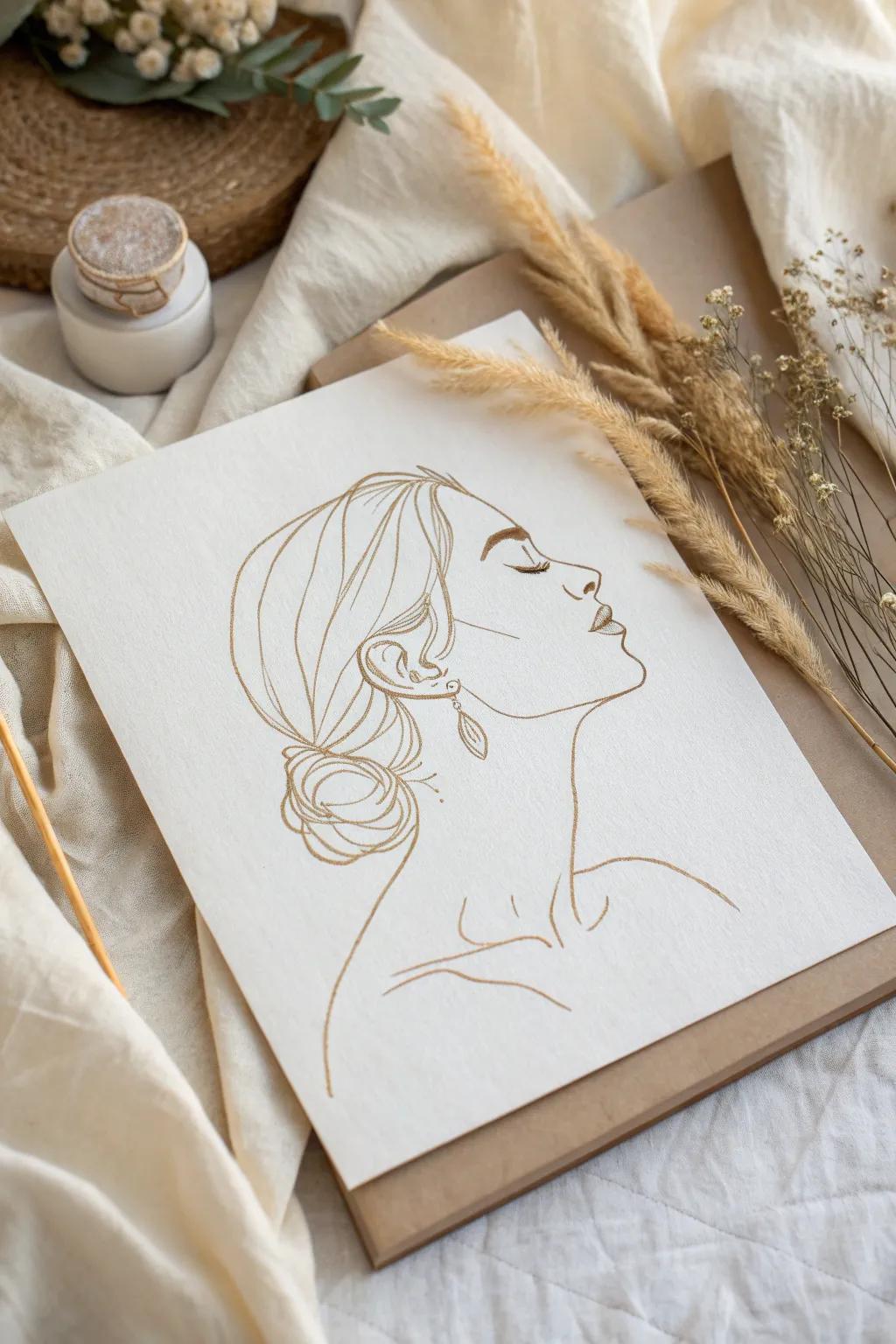 Capture emotion with the elegance of minimalist lines.