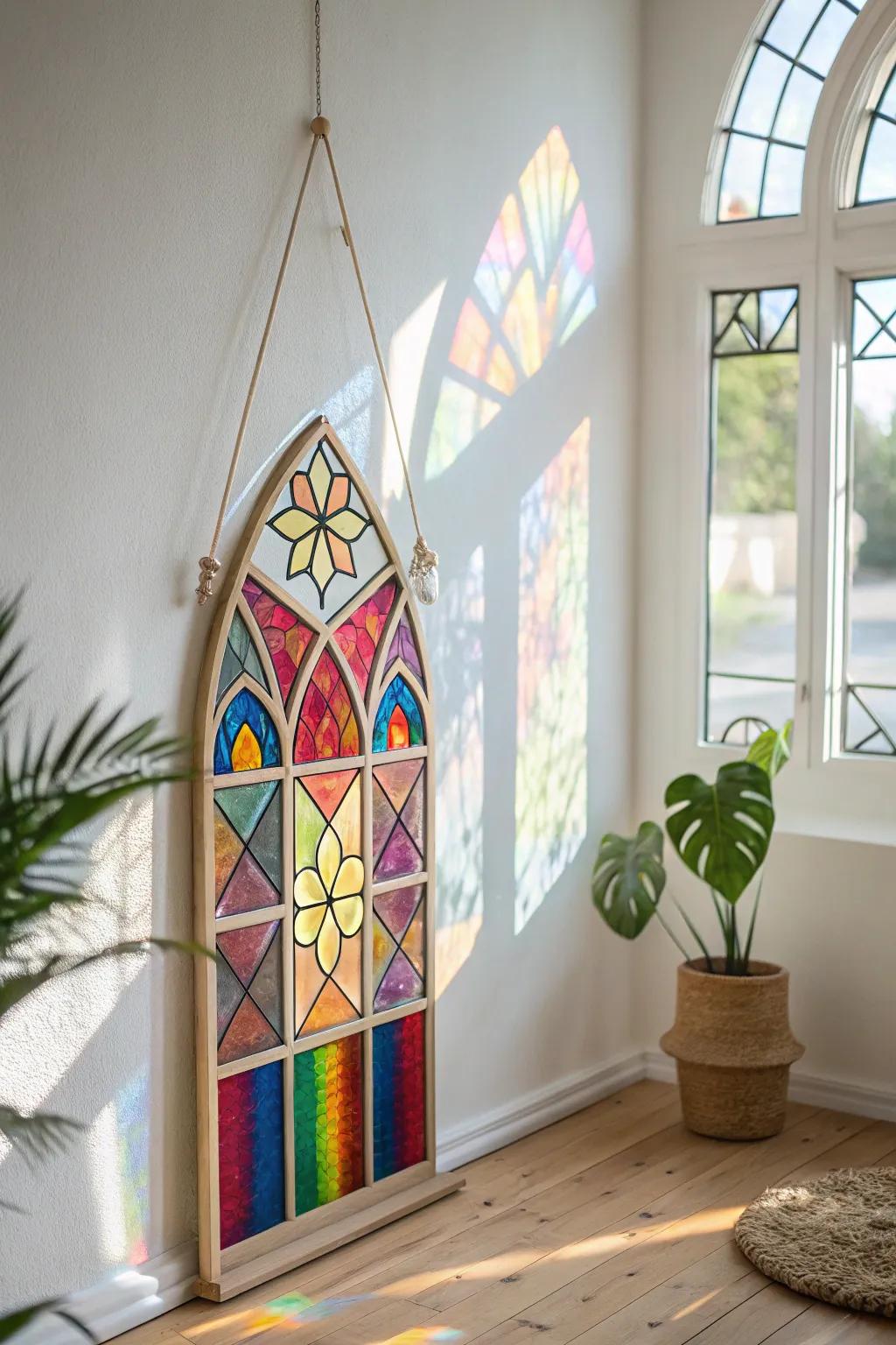 Bring a touch of sacred beauty into your space with this DIY stained glass masterpiece.
