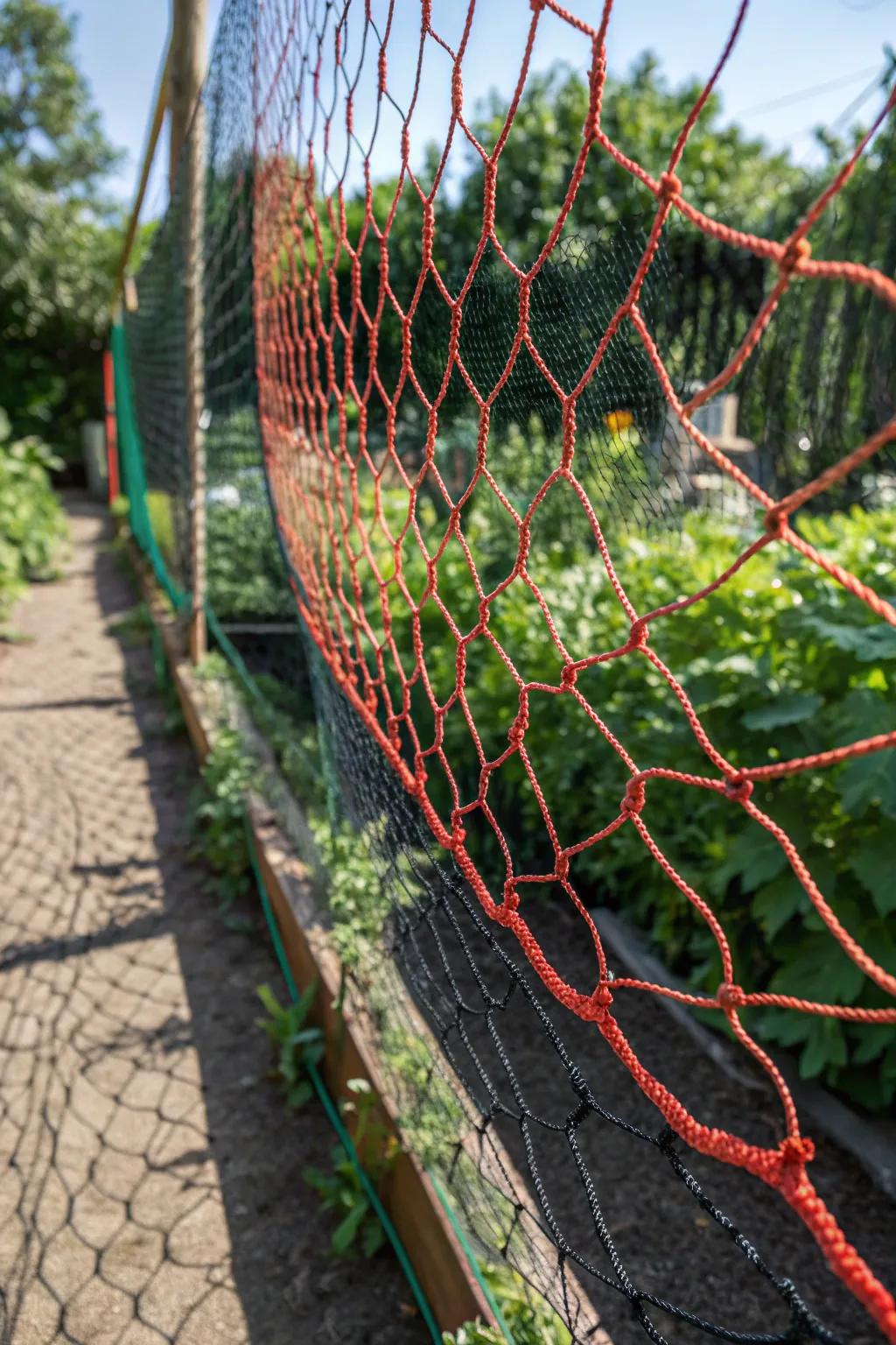Elevate your garden defense with layered netting mastery.