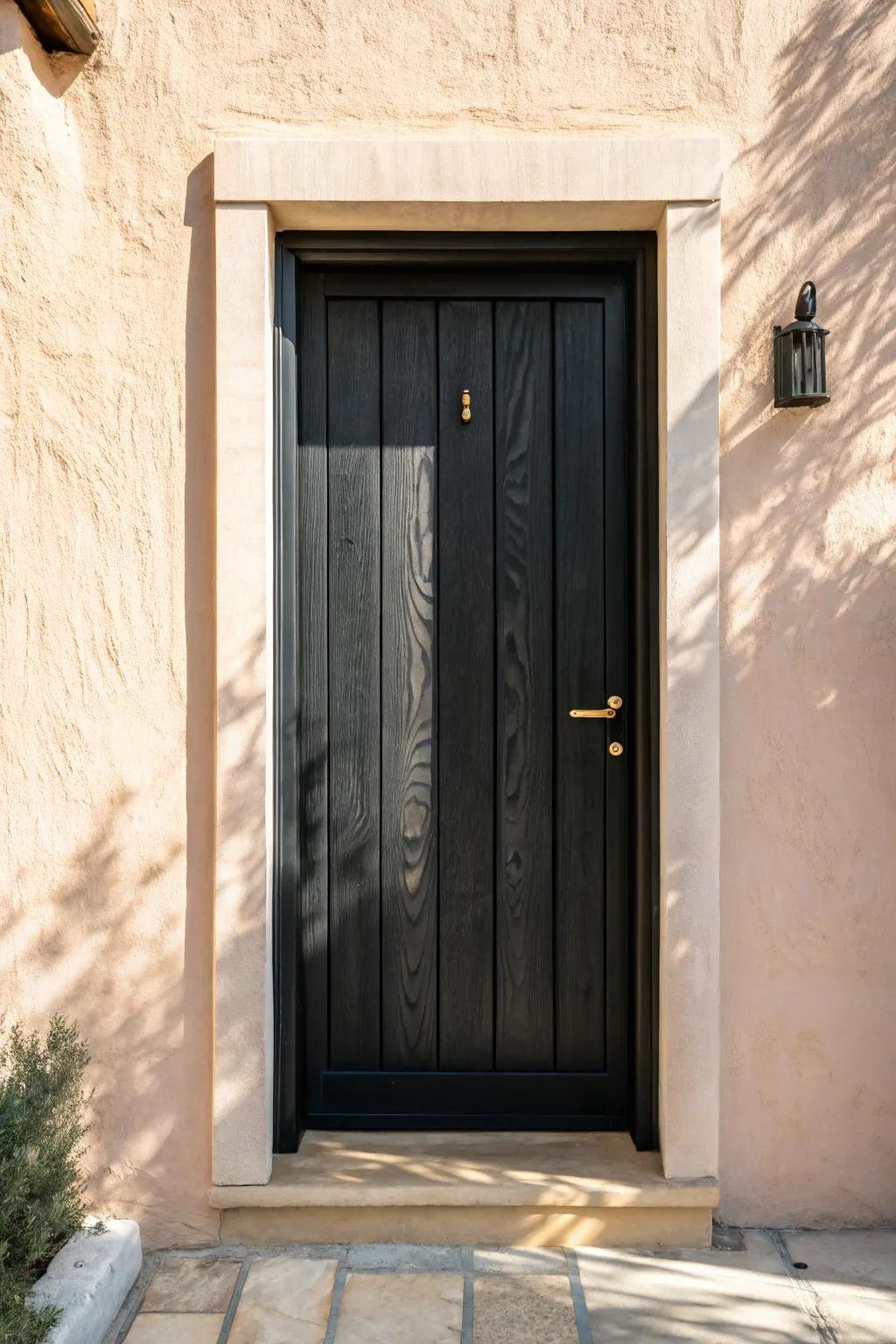 Elevate your space with a touch of elegance: the timeless allure of a black-painted door.