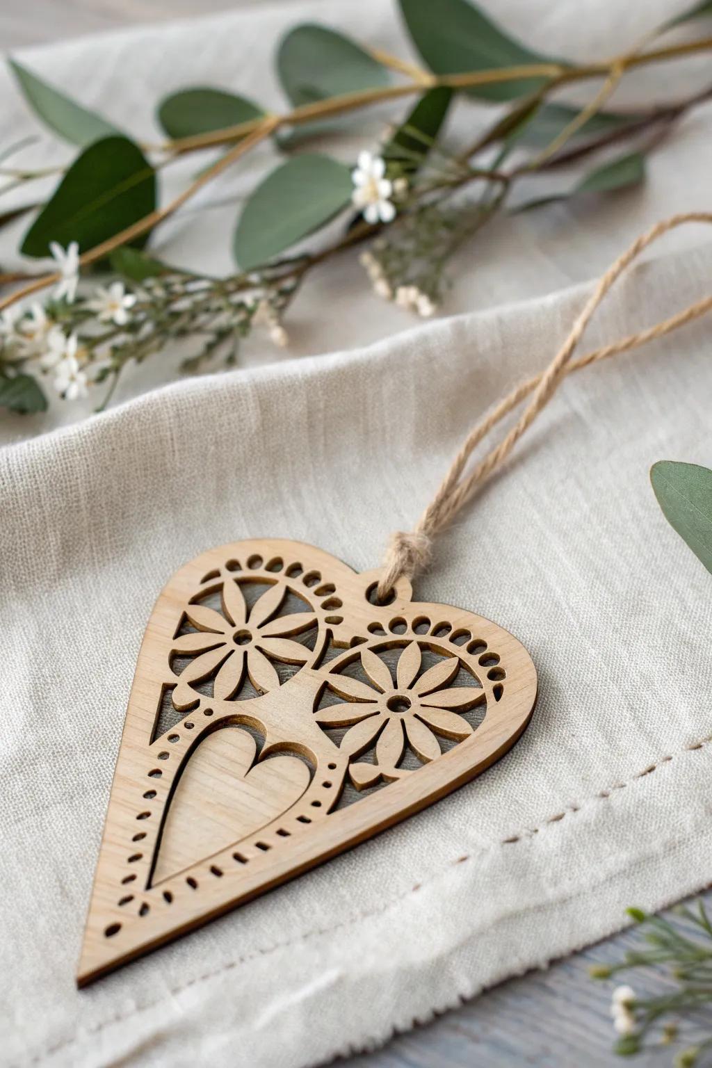 Crafted with love: a playful heart-shaped bookmark that adds a touch of whimsy to your reading.