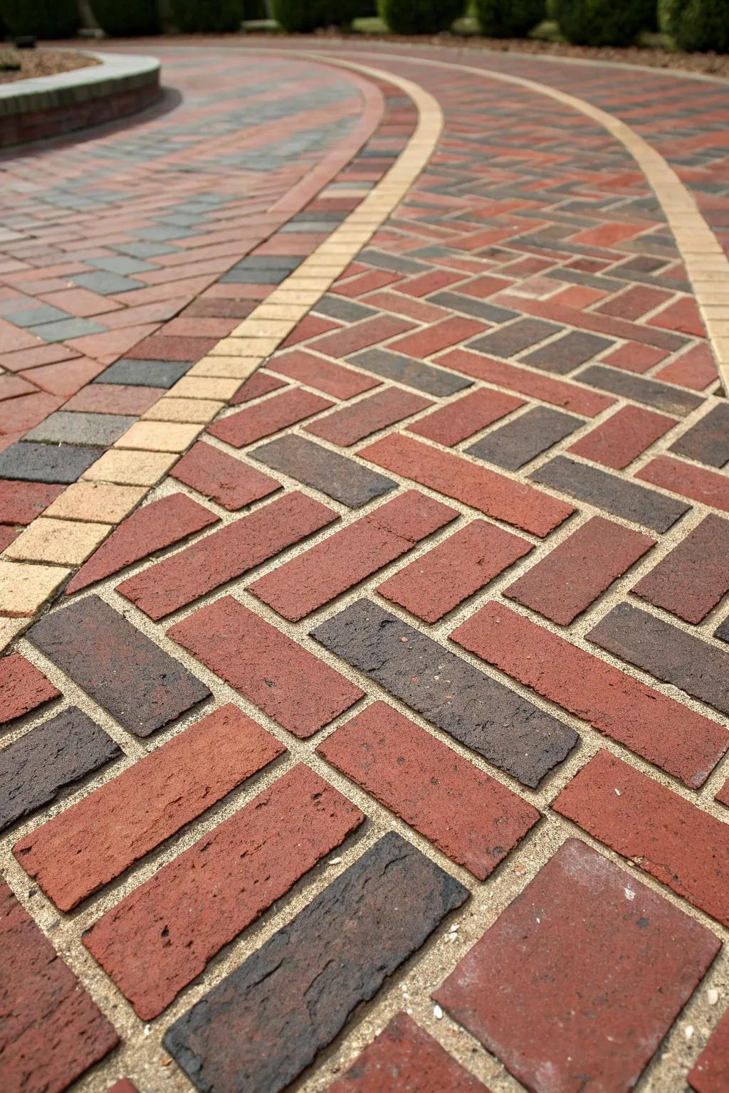 Elevate your driveway with the bespoke charm of a diagonal basket weave.