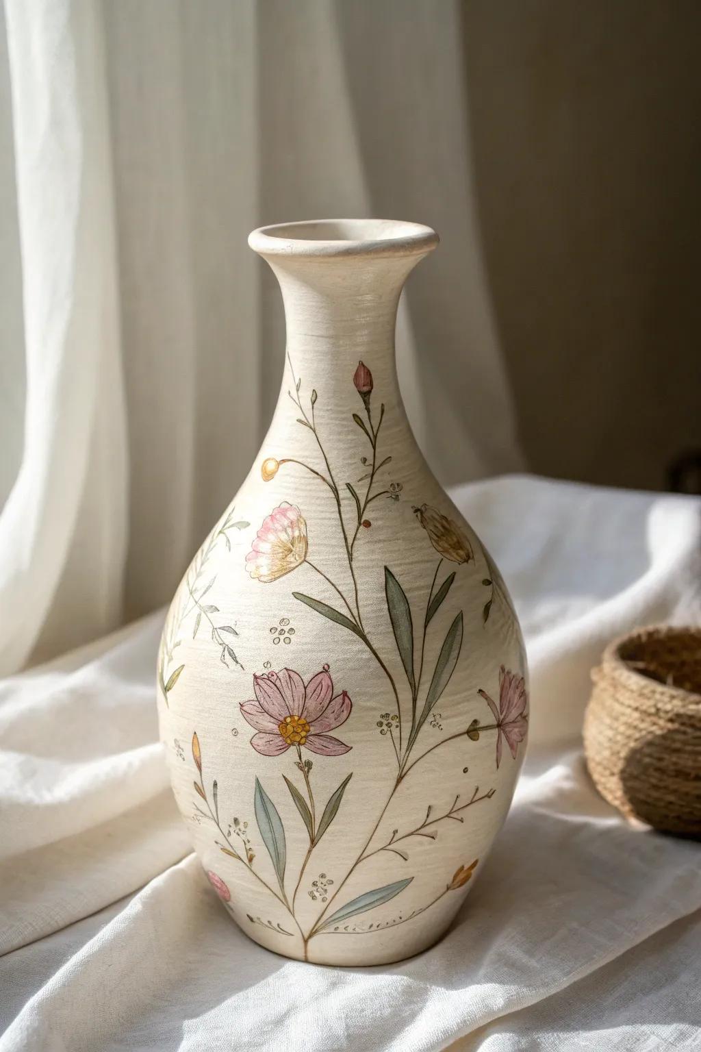 Embrace the art of simplicity with hand-painted pottery that speaks volumes of love and skill.