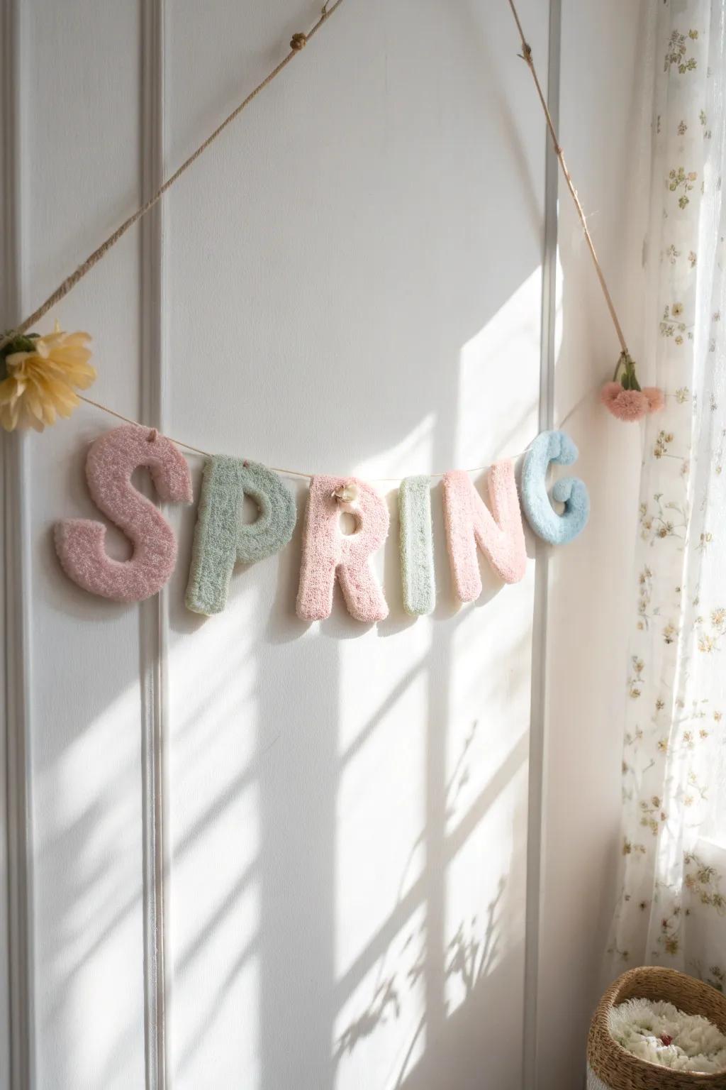 Welcome the season with artisanal charm: Spring in bubble letters!