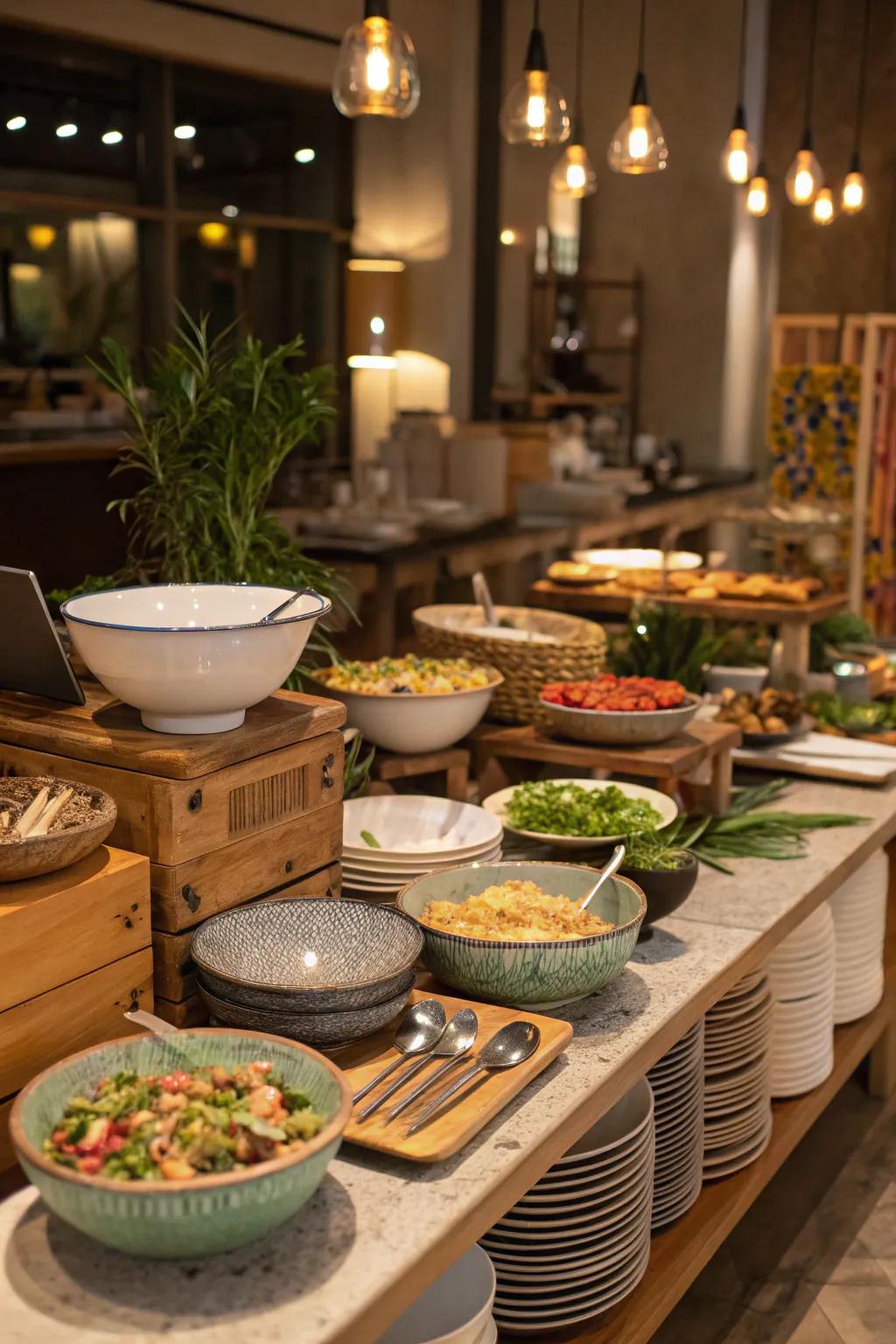 Textural elements add depth and interest to your buffet.