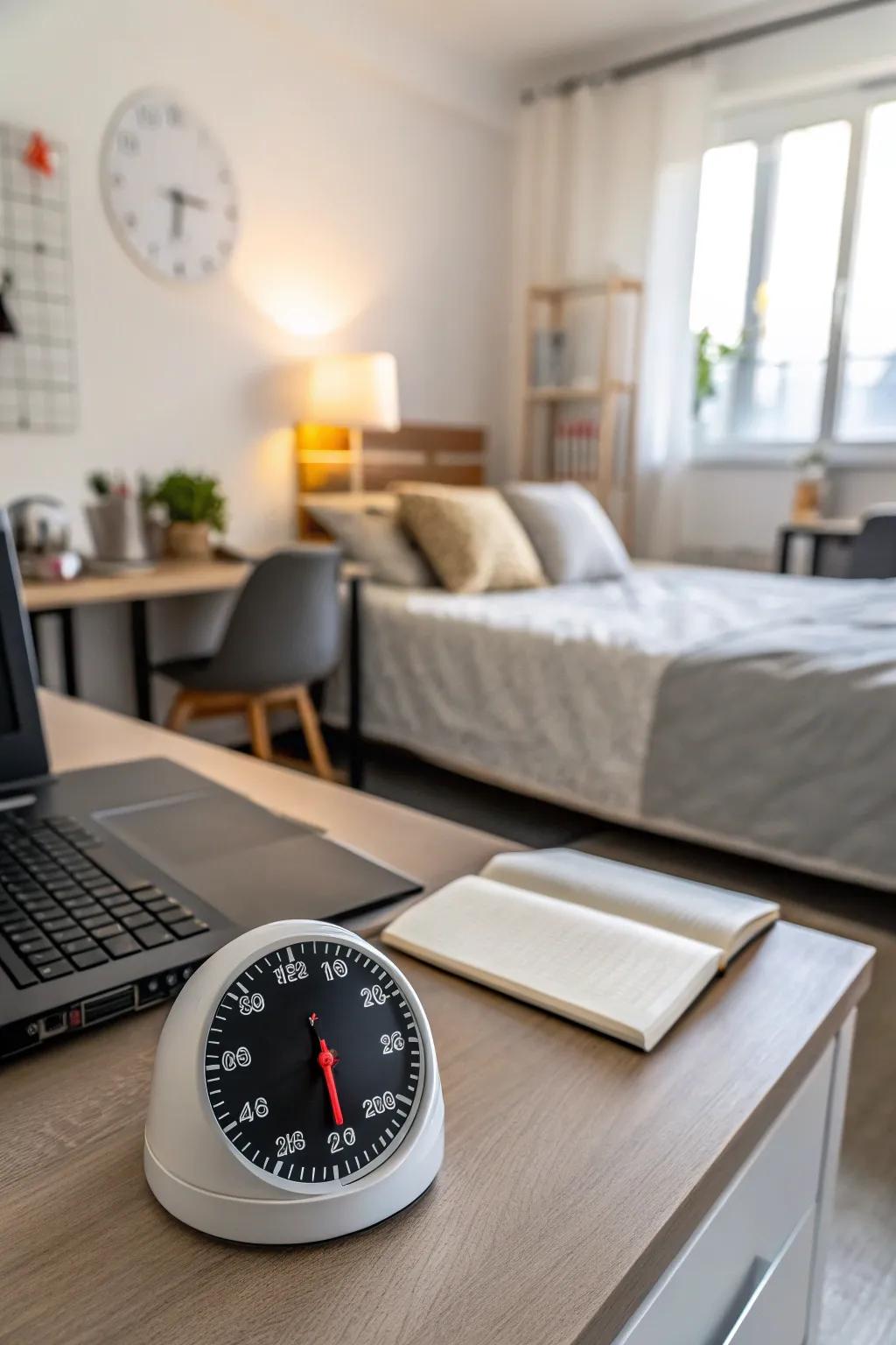 Visual timers help with time management and focus.