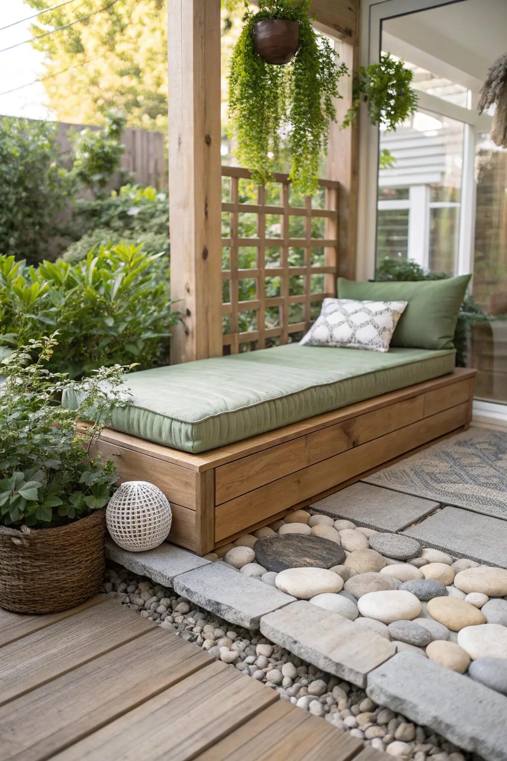 Discover serenity with this nature-inspired catio retreat, perfect for both you and your feline friends.