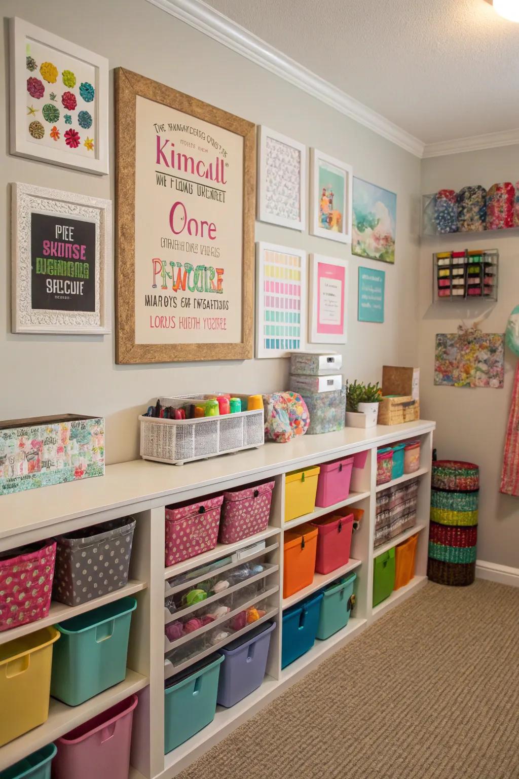 Themed decor sections add playfulness to the room.
