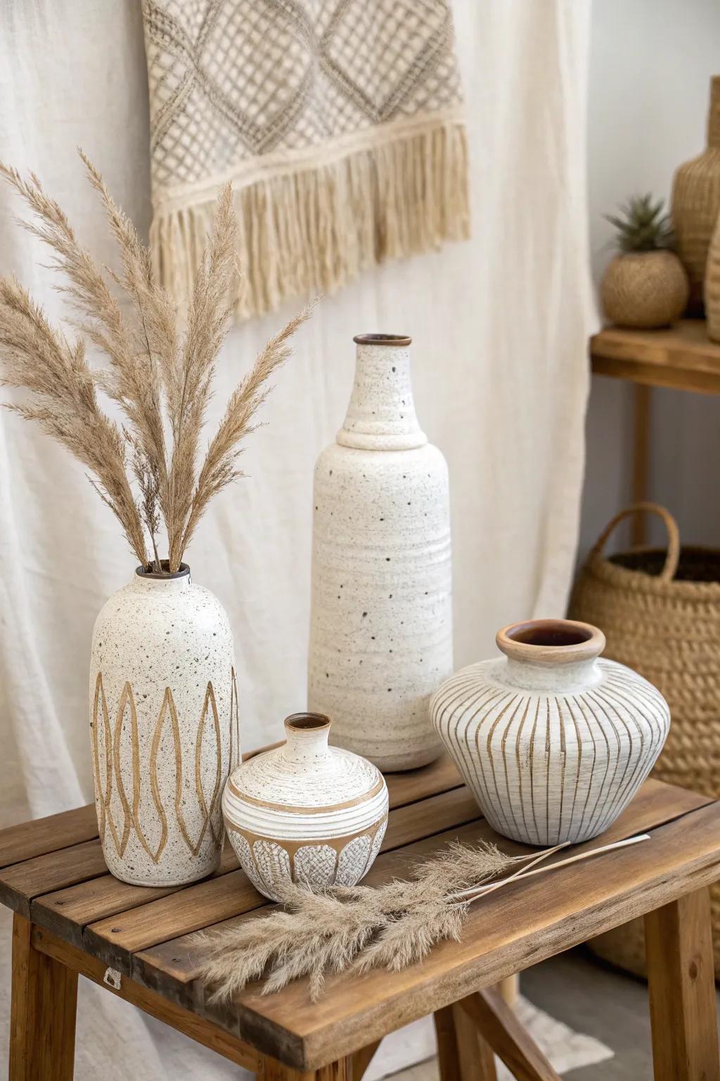 Embrace the beauty of odd numbers and natural elegance in your craft display.