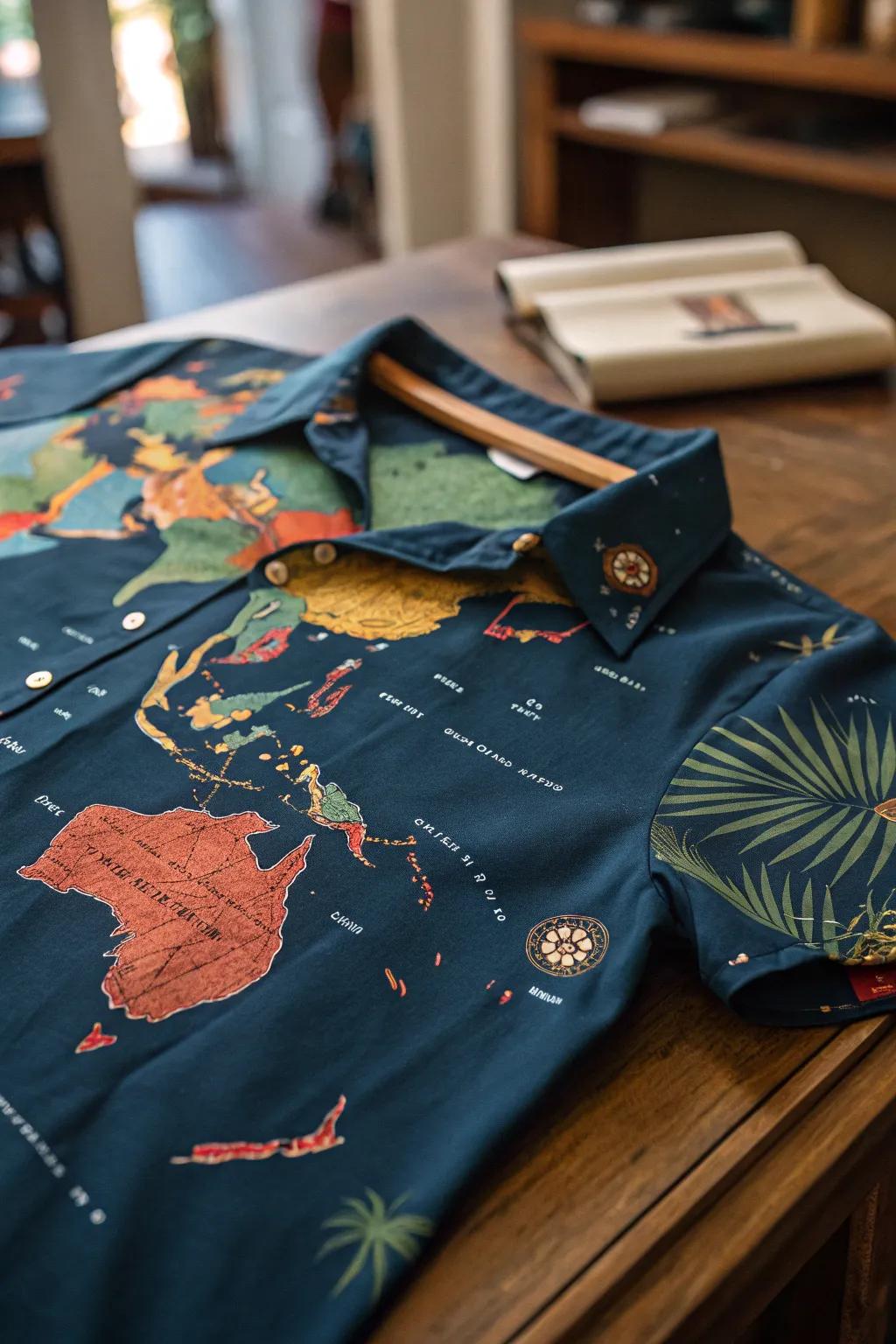 A journey woven into fabric: Celebrate Father's Day with a map of memories.