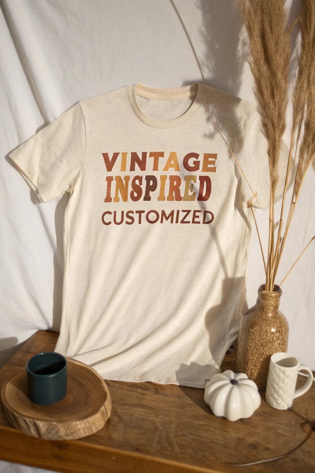 Timeless charm meets modern simplicity with our vintage-inspired t-shirt designs.