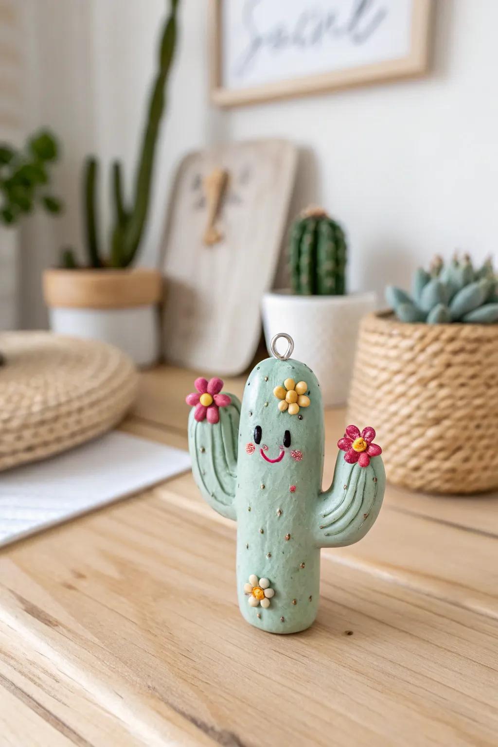 Add a dash of charm to your desk with this delightful cactus companion.