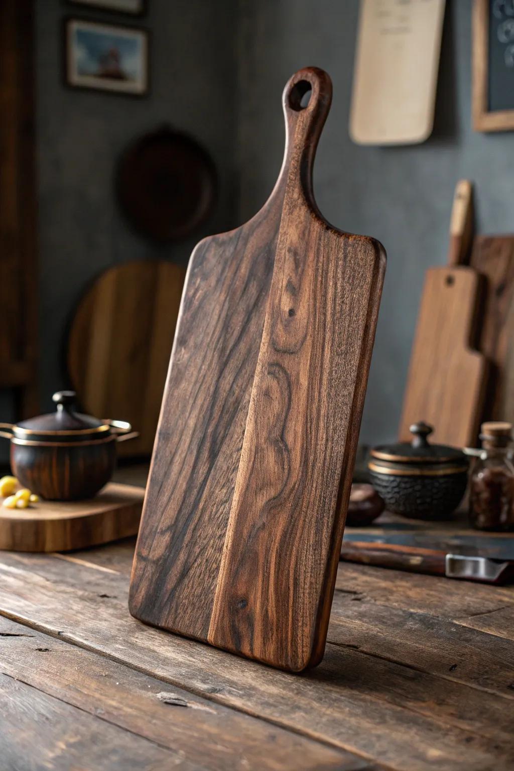 Revive the past with vintage charm: A beautifully upcycled cutting board that tells its own story.