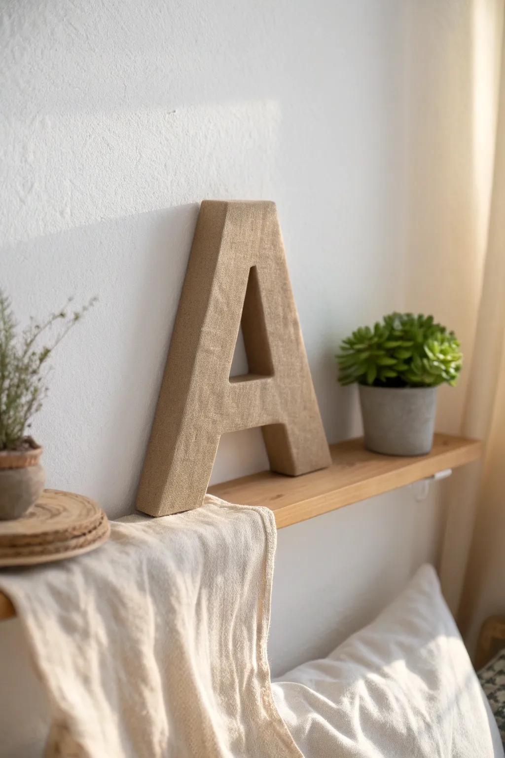 Elevate your space with handcrafted typography art—where simplicity meets personal expression.
