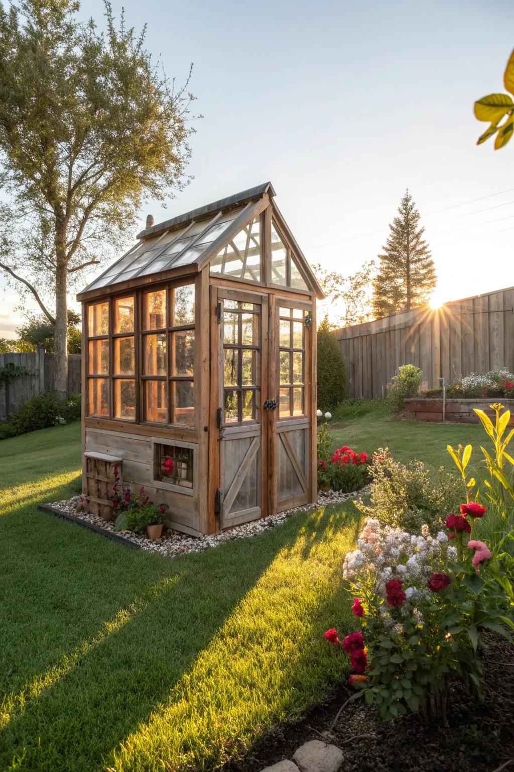 Elevate your backyard with a handcrafted mini greenhouse: where craftsmanship meets nature.