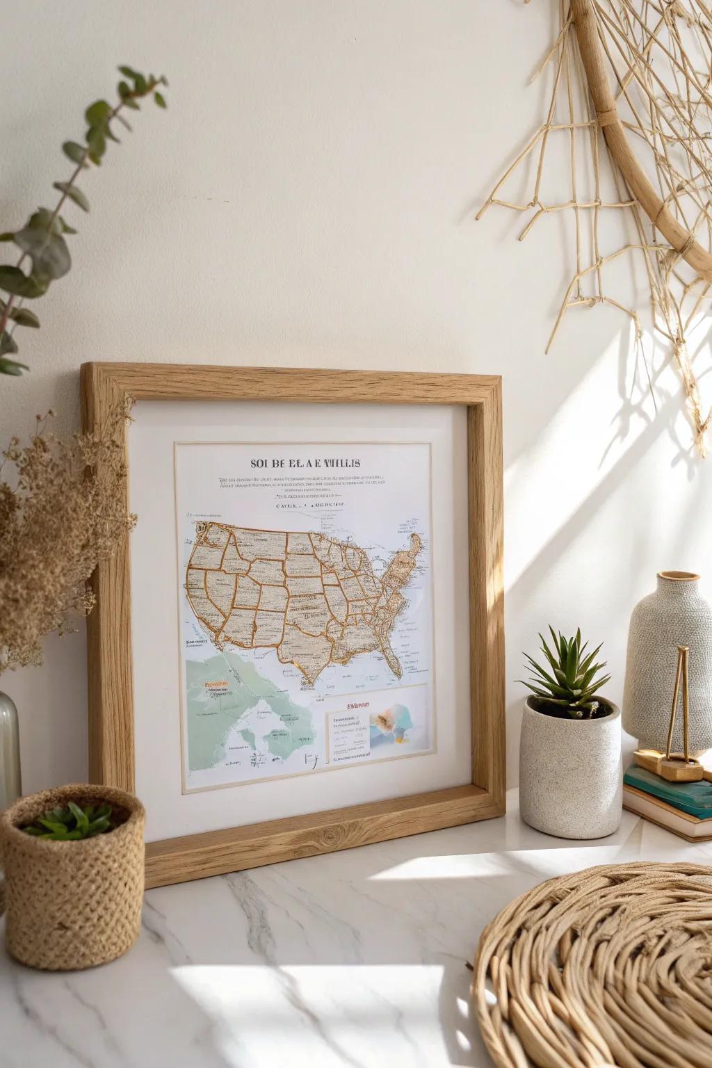 Capture the magic of meaningful places with this DIY custom map art, perfect for a heartfelt Christmas gift.