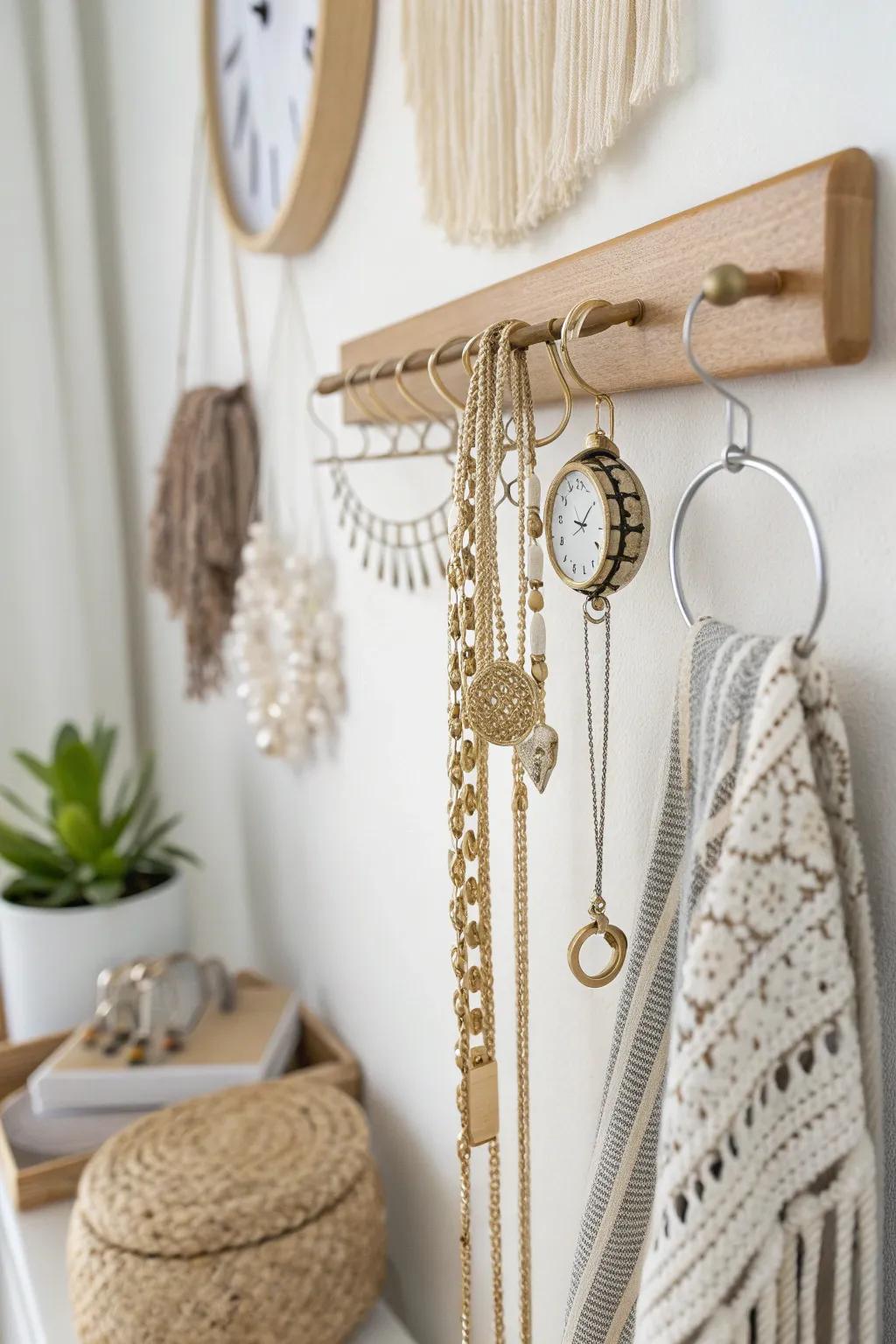 Effortless elegance: Keep your favorite accessories within arm's reach with a chic magnetic strip.
