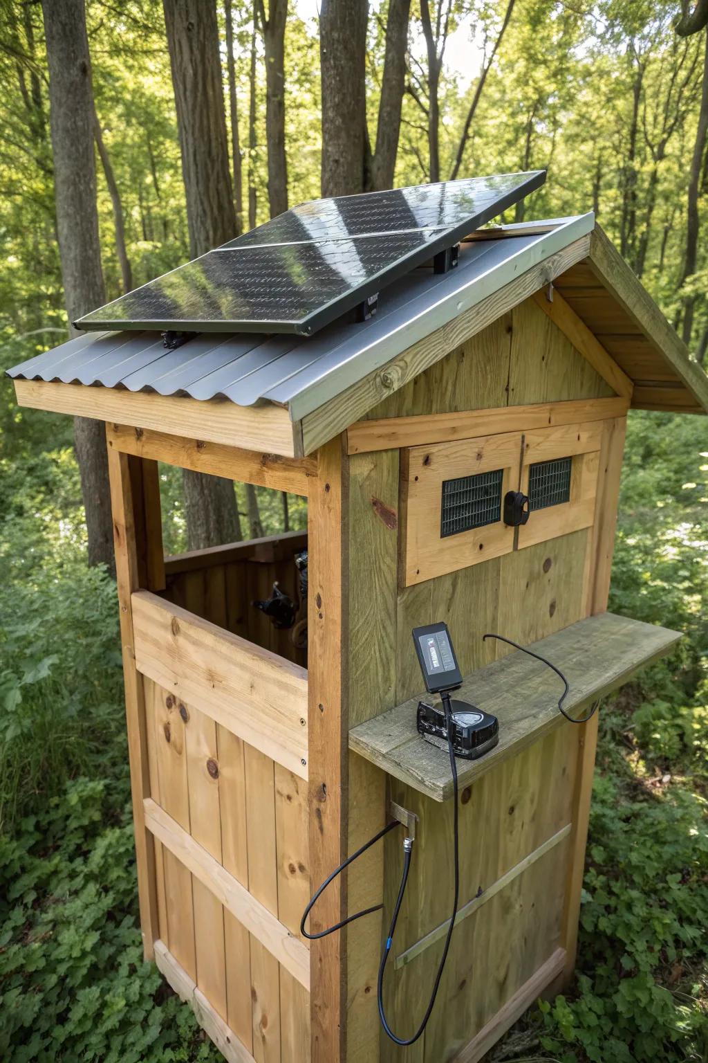 Elevate your hunting experience with solar-powered luxury. Embrace innovation and craftsmanship in the great outdoors!