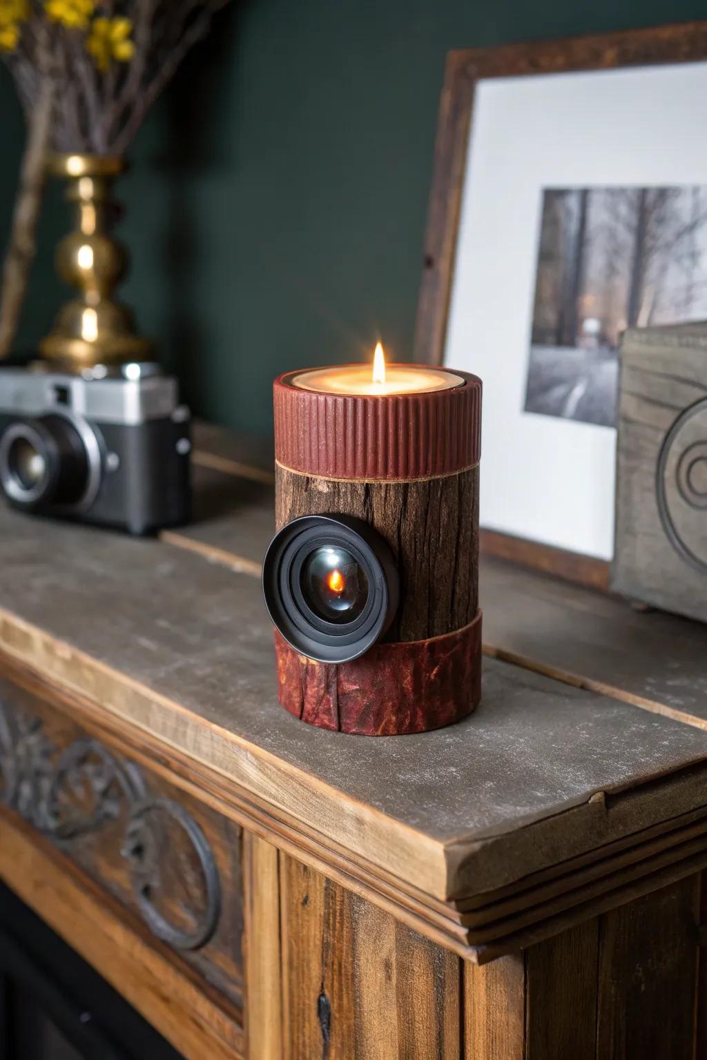Master the art of disguise with this clever hidden camera candle.