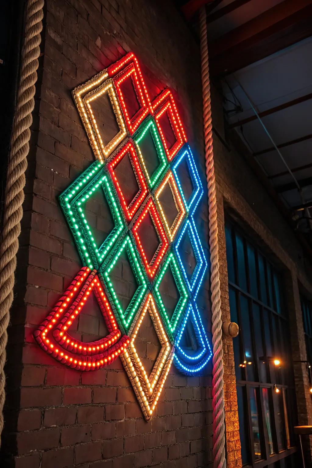 Illuminate your space with bold LED rope art that speaks to your style.