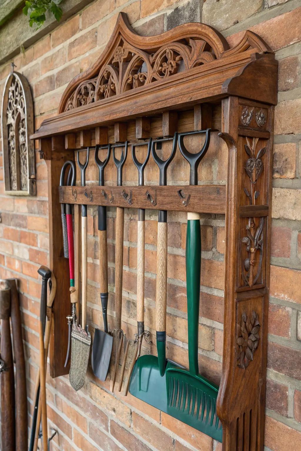 Transform your tiny shed with this stylish and functional hanging tool rack—perfect for the craftsmanship enthusiast!