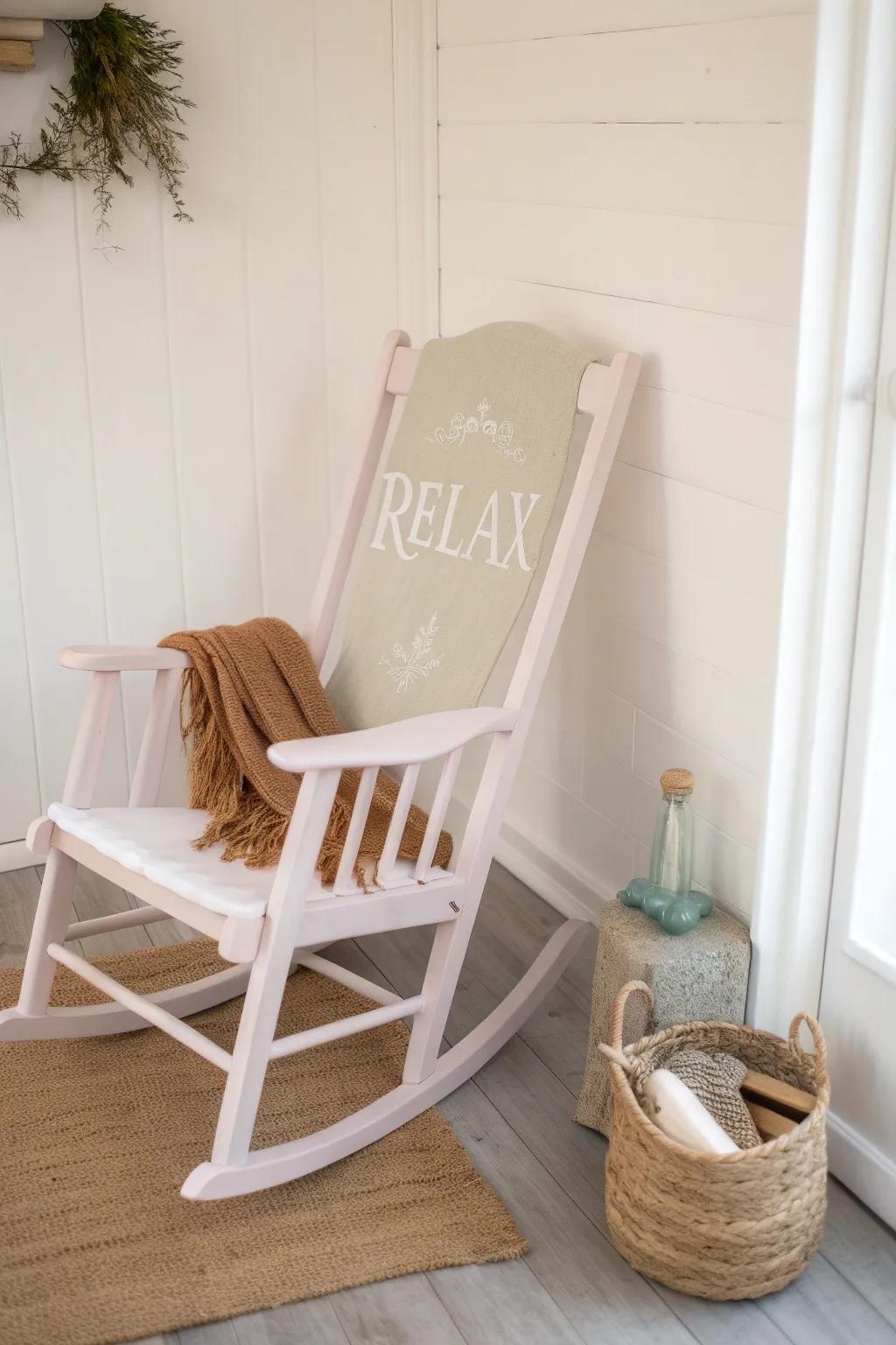 A touch of serenity: embrace relaxation with this personalized DIY rocking chair.