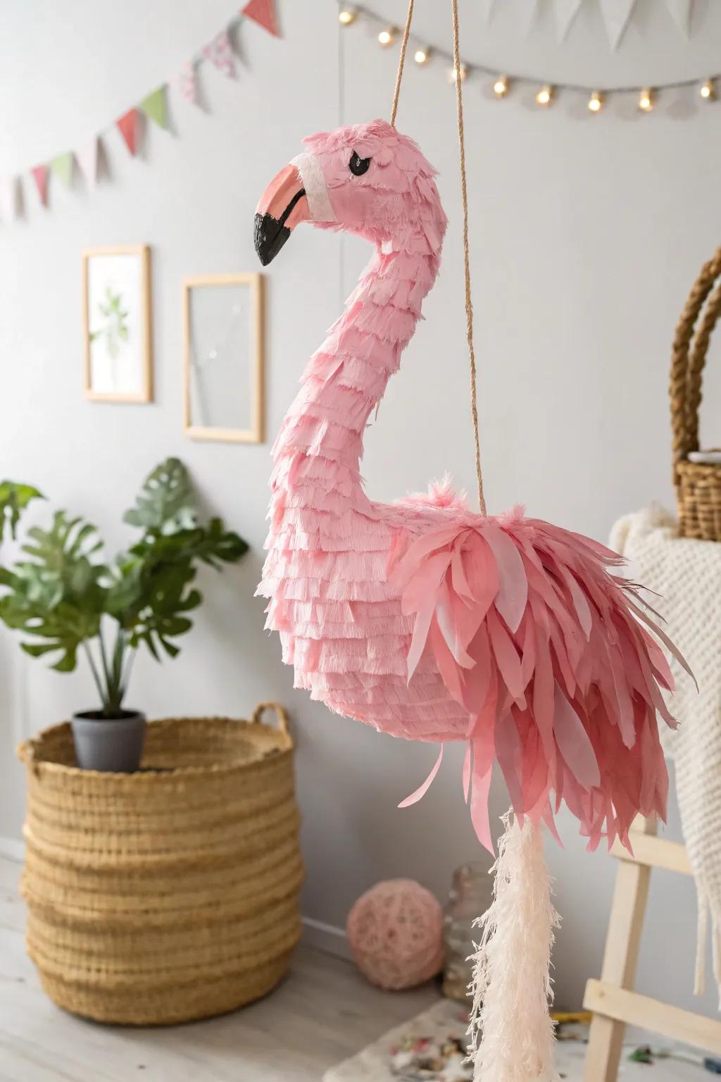 Elevate your event with this charming flamingo piñata—a perfect blend of fun and elegance!