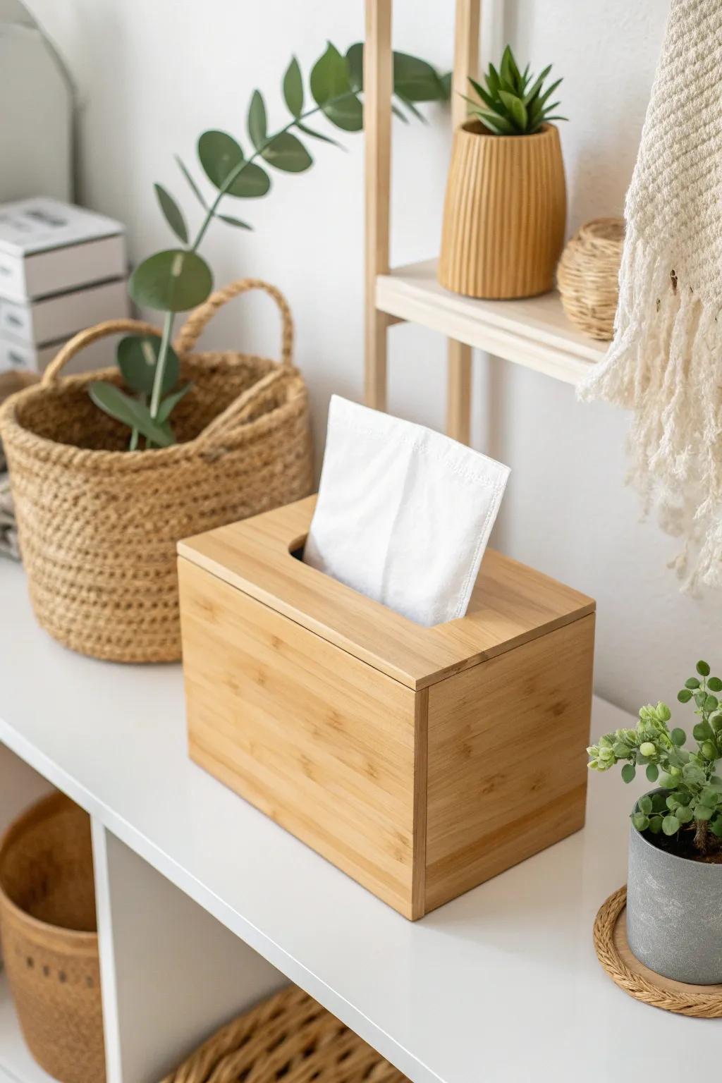 Transform your space with a chic, minimalistic grocery bag organizer. Embrace simplicity and natural beauty!