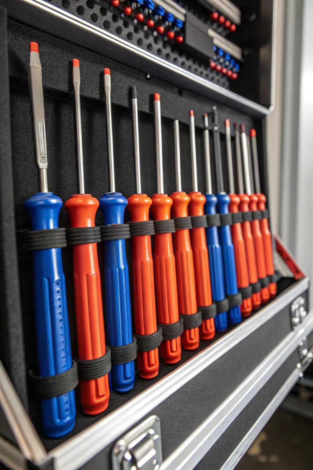 Elevate your tool storage game with this bold and organized PVC pipe tool holder!