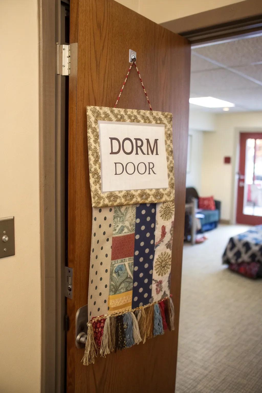 Fabric name tags offer a tactile and eco-friendly decor option.