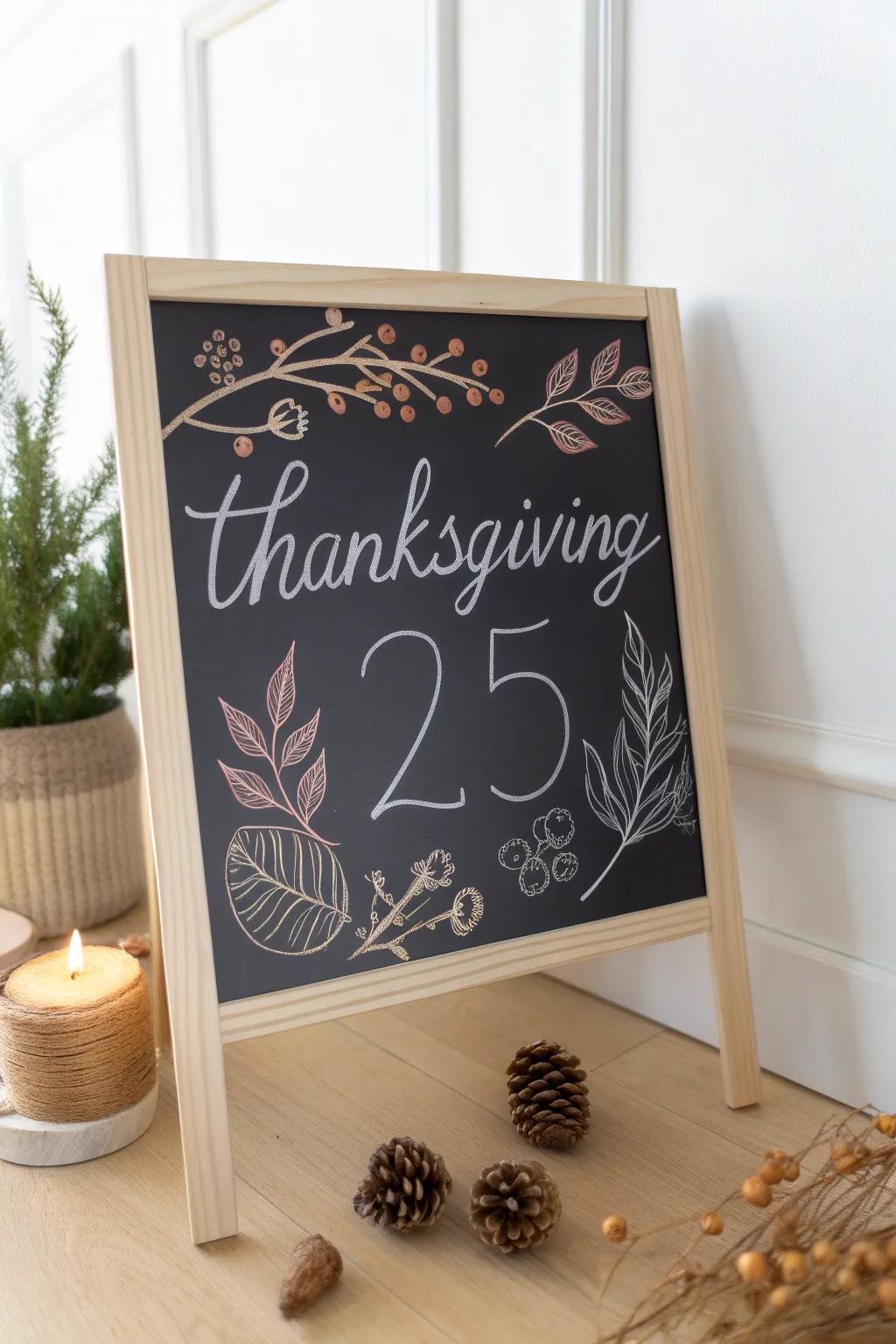 Countdown to Thanksgiving with minimalist charm and a touch of boho elegance.