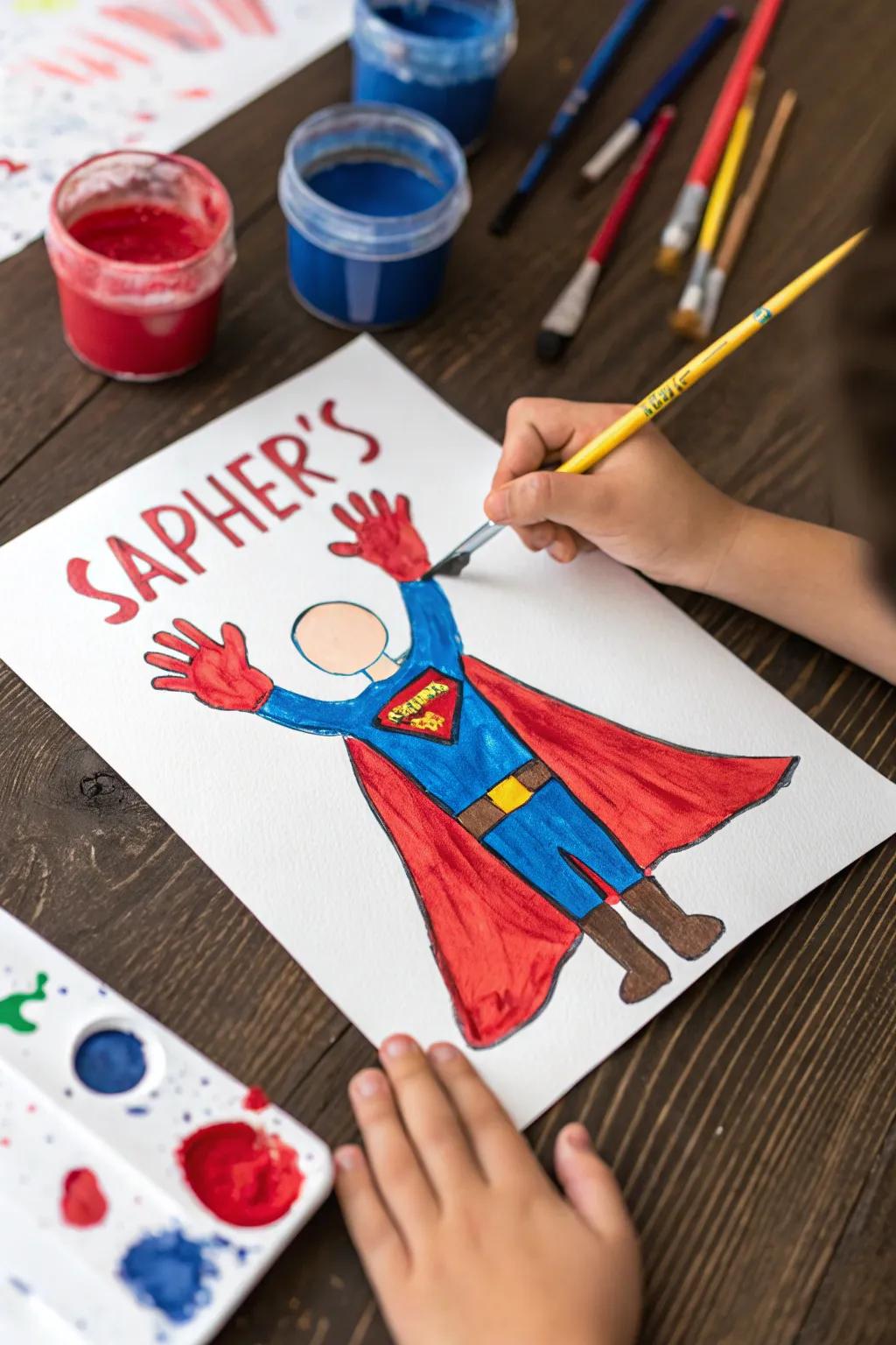 Transform a handprint into a hero: Celebrate Father's Day with creative flair!