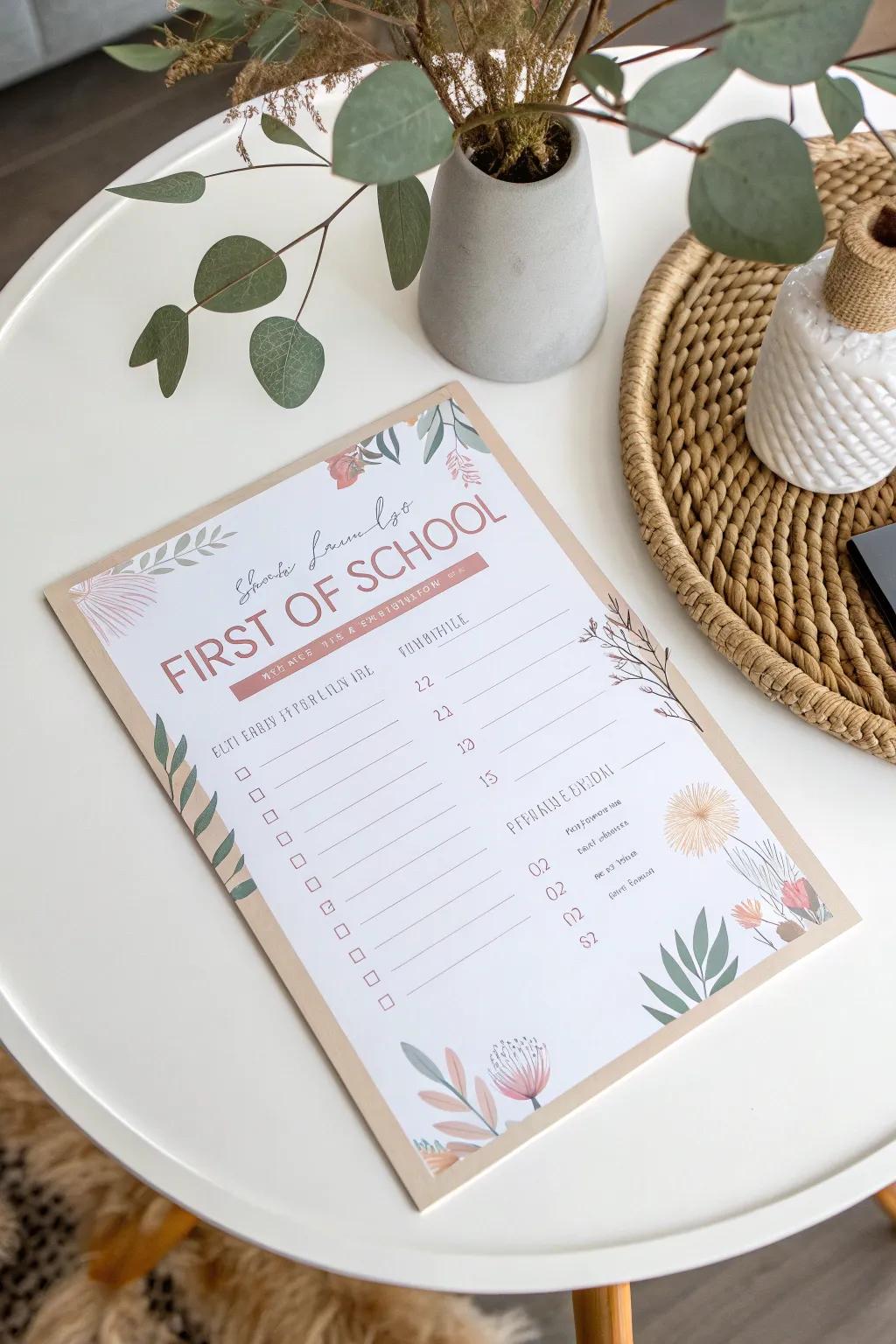 Kick off the school year with style and simplicity. Discover our downloadable first day of school board for a touch of elegance and ease.