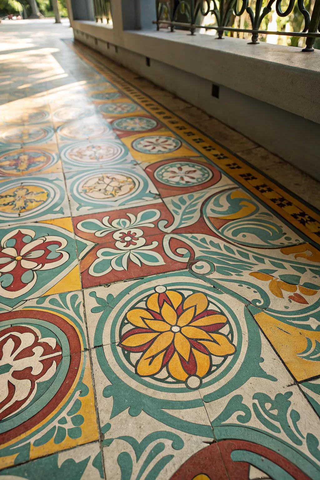 Embrace Retro Charm: Transform Your Space with Vintage Linoleum Flooring.