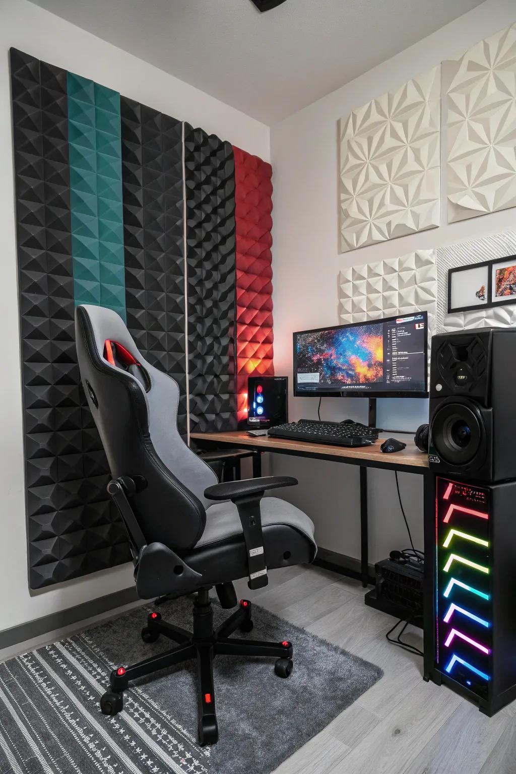 Improve sound quality with decorative acoustic panels.