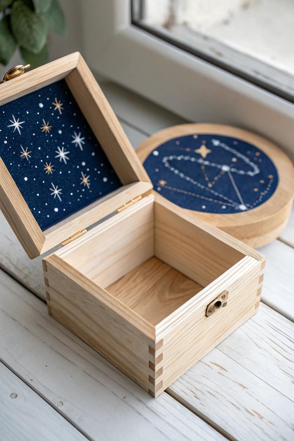 Discover endless possibilities with our celestial starry night box, where simplicity meets the beauty of the universe. ✨
