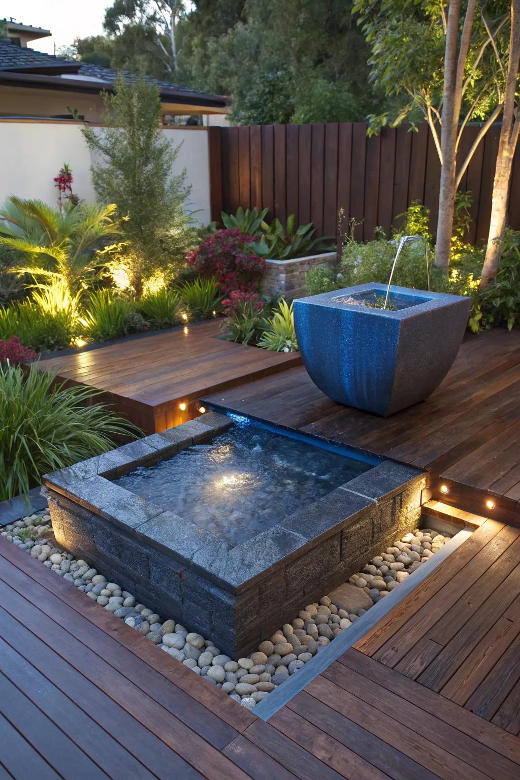 Elevate your outdoor space with a water feature that blends tranquility and craftsmanship.