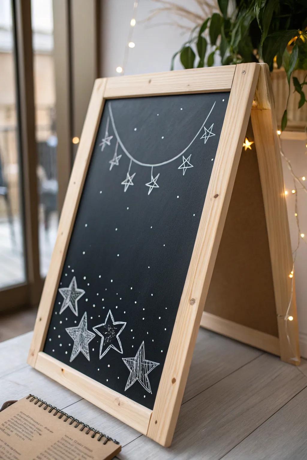 Embrace the magic of a starry night with minimalist elegance.