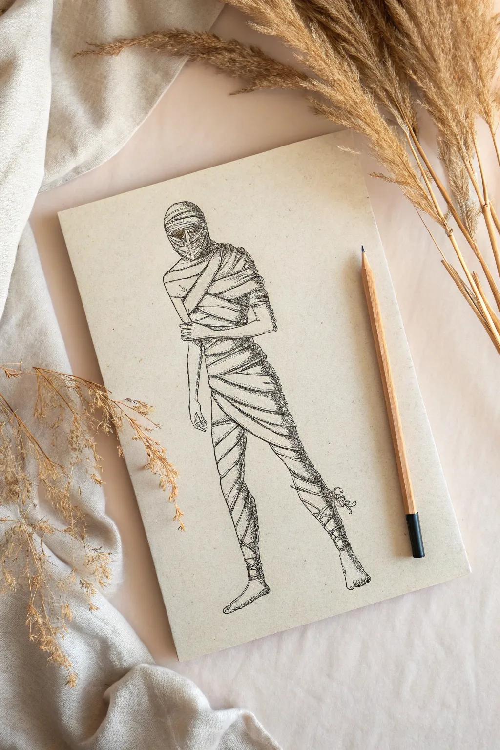 Embrace the art of Mummy Madness with minimalist elegance and a touch of Boho charm!