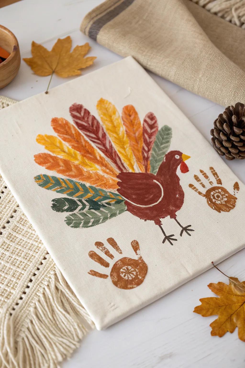 Celebrate Thanksgiving with a touch of handcrafted elegance. 🦃✨ #HandprintCrafts #ScandiBohoStyle