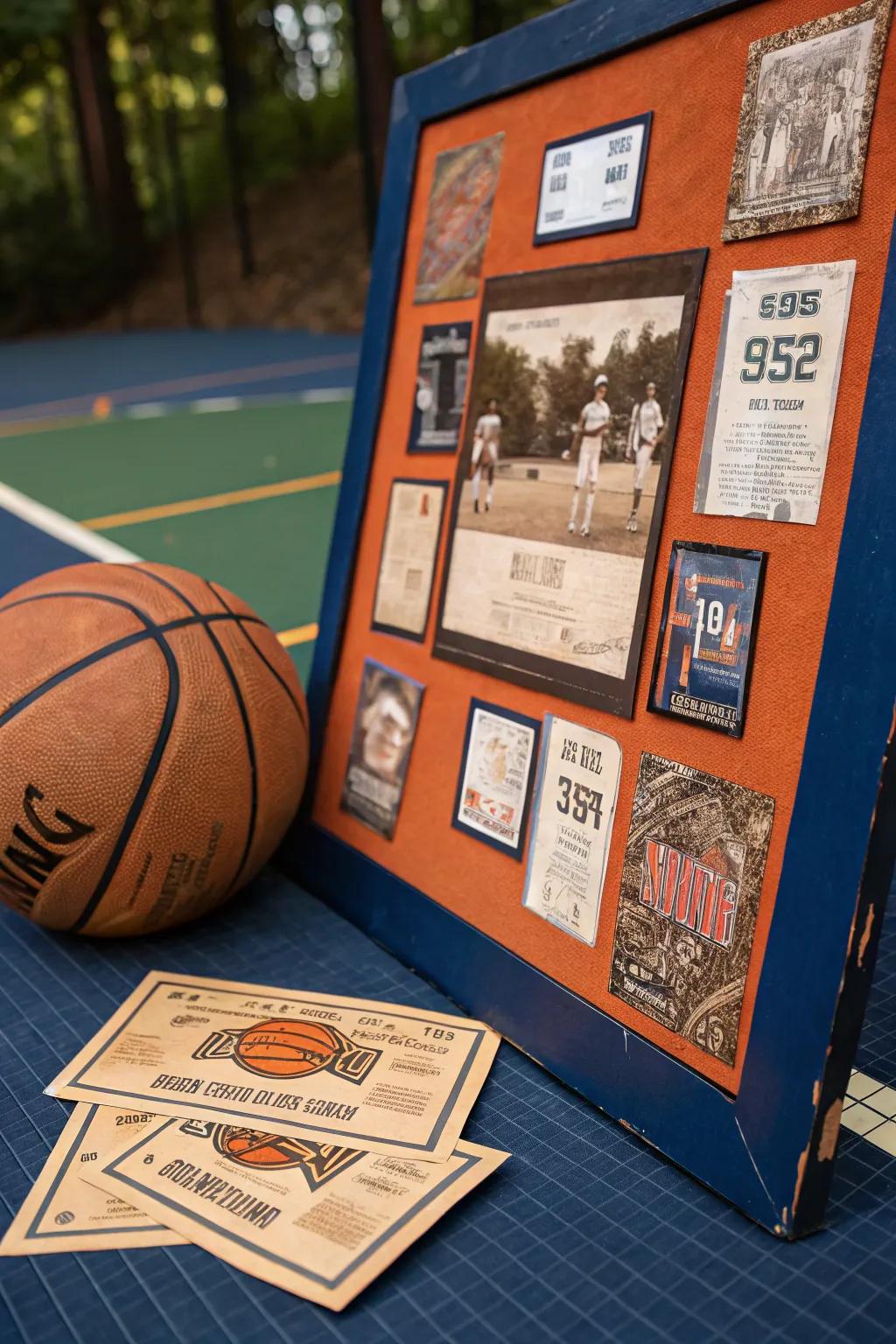 Craft your passion: a basketball poster that tells your unique story through vibrant layers.