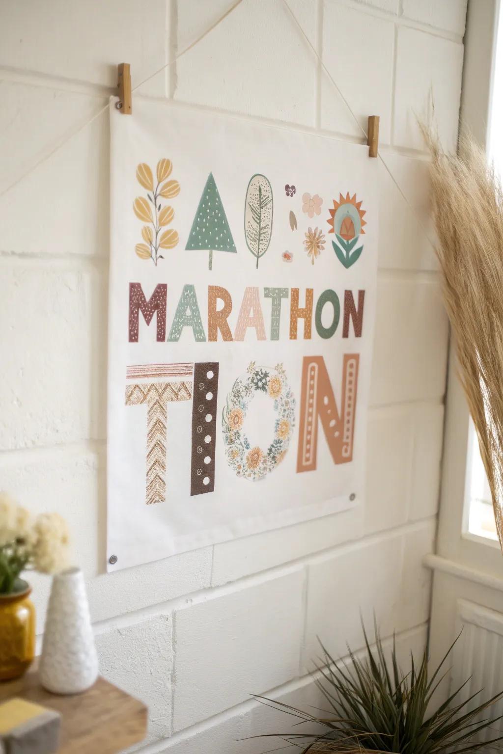 Playful Typography: Create eye-catching marathon posters with a mix of fun fonts!