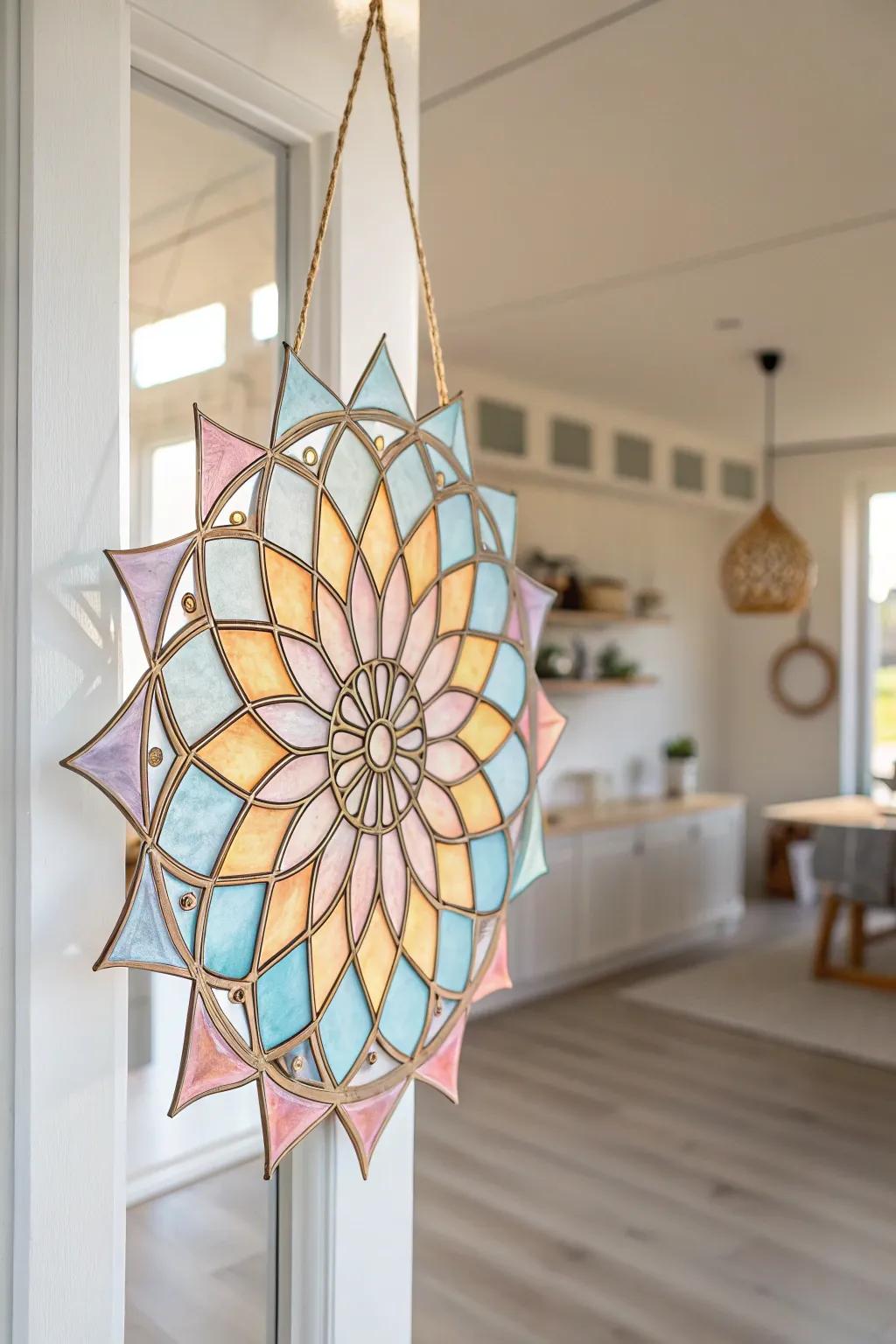 Bring a burst of color and warmth into your space with handcrafted hot glue suncatchers.