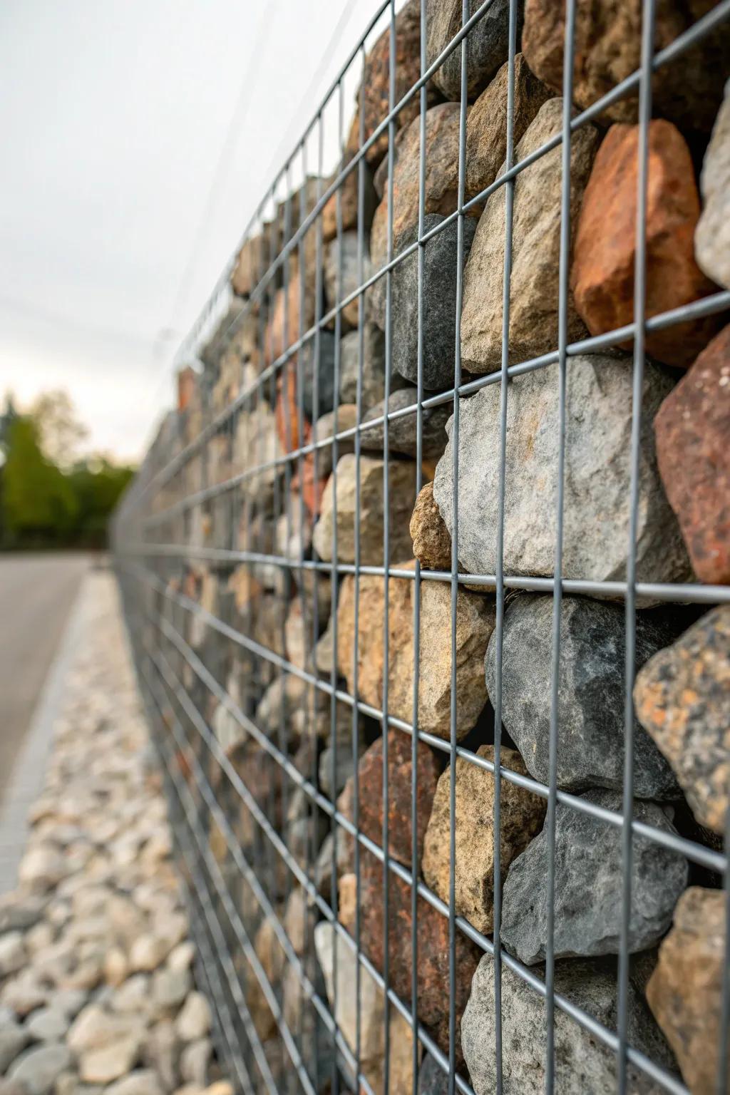 Sturdy Elegance: Embrace privacy with a modern twist on traditional stonework.
